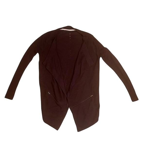 Lululemon Resolution Wrap Travel Yoga Cardigan Sweater in Dark Purple EUC - Picture 1 of 7